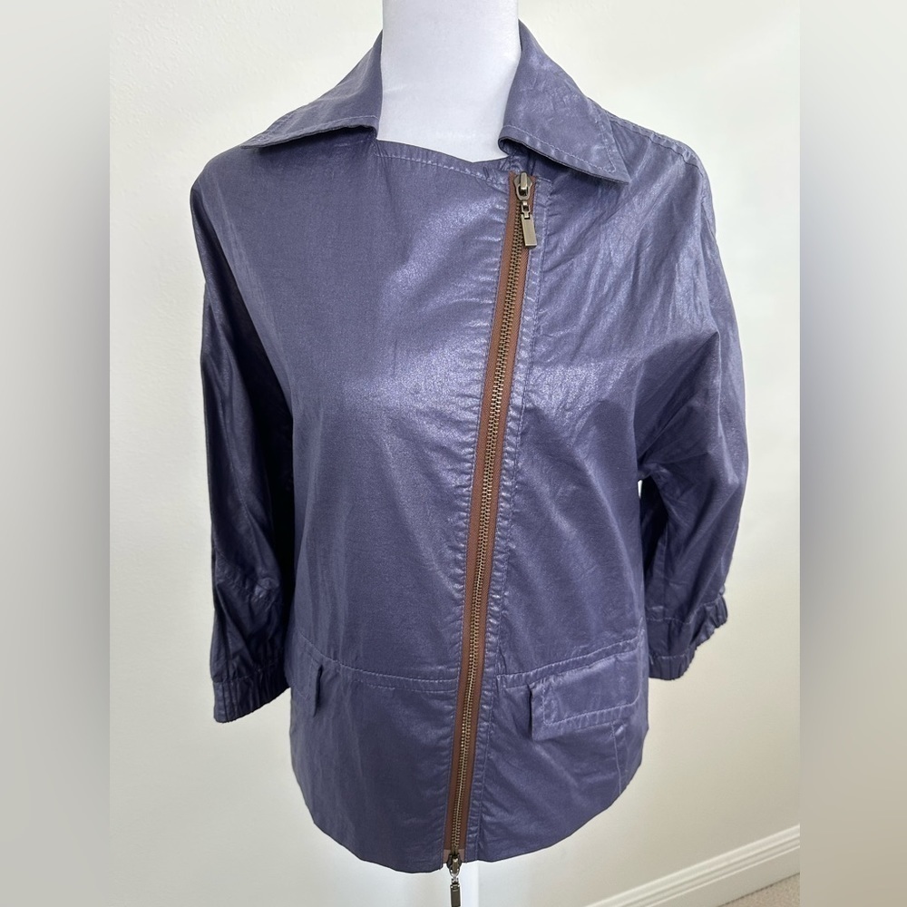 Worth, Zip Front Closure Collared Jacket, Size P, see fabric description.